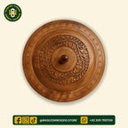 Handcrafted Sheesham Wooden Carved Hotpot