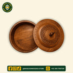 Handcrafted Sheesham Wooden Carved Hotpot